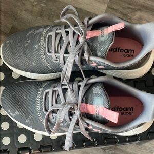Adidas Women's Athletic Shoes in Gray and Pink